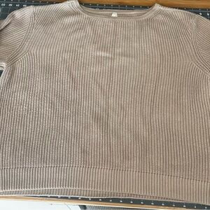 Pact Women's Beige Knit Sweater